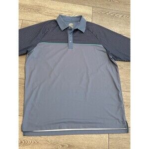 Callaway Golf Polo Shirt Men's Large Blue‎ Check Pattern Performance Athletic